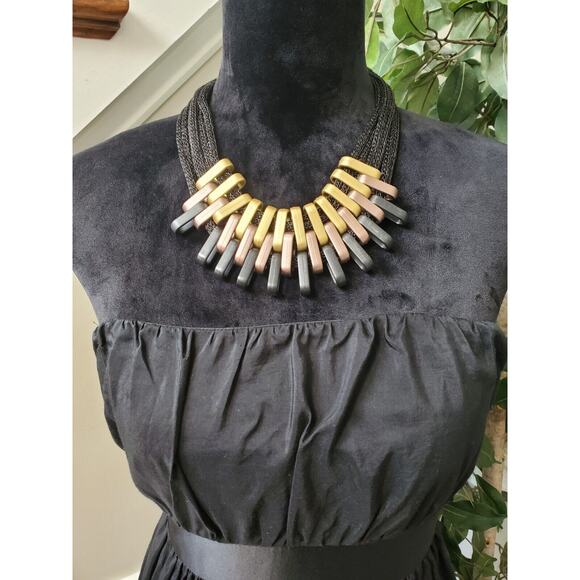 Gap Women's Black Solid Cotton Off The Shoulder Casual Knee Length Dress Size 12 - Picture 13 of 13